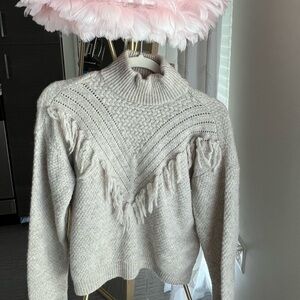 Ana Beige Tassel Knitted Sweater